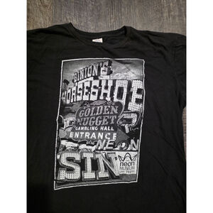 Vintage The Neon Museum Las Vegas Golden Nugget Casino Shirt Size XL